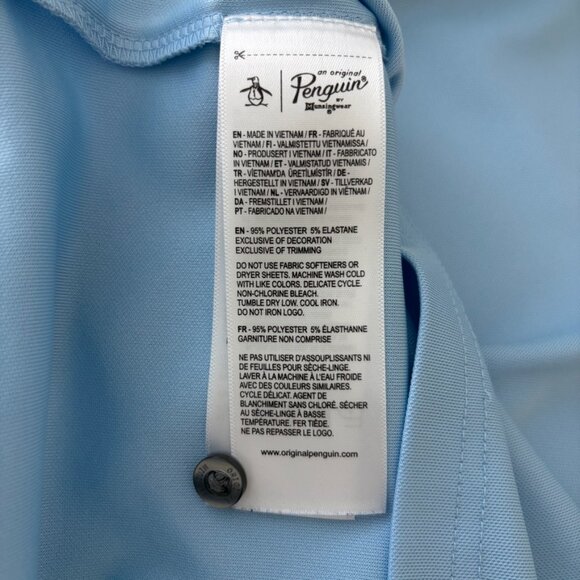 Original Penguin Golf Polo Mens Medium Light Blue - Picture 7 of 10